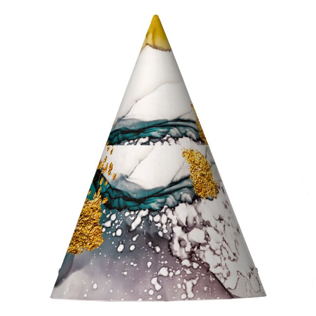 Chapeaux De Fètes tendresse pastel : tourbillons dorés art. (Devant)