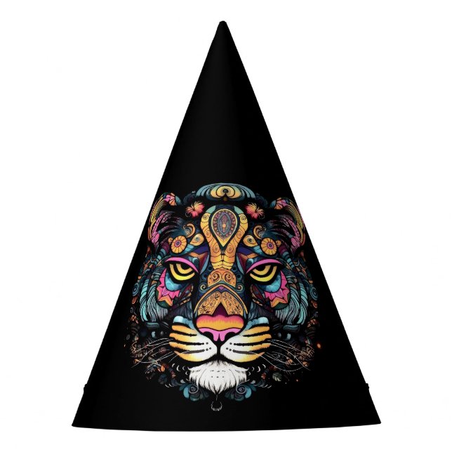 Chapeaux De Fètes Tête de tigre  (Devant)