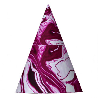 Chapeaux De Fètes Texture de marbre magenta : Art Abstrait des fluid