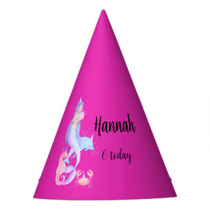 Chapeaux De Fètes Thème Anniversaire Fille Sirène