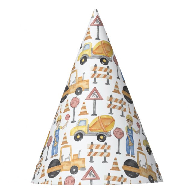 Chapeaux De Fètes Thème de construction fête d'anniversaire (Devant)