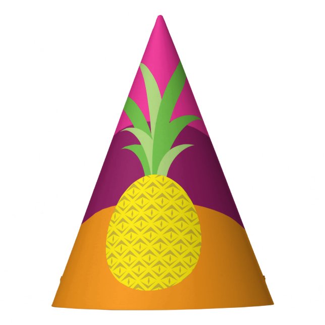 Chapeaux De Fètes Thème de fête d'anniversaire d'été mignon d'ananas (Devant)