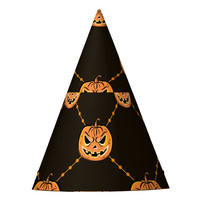 Chapeaux De Fètes Thème de la fête d'Halloween citrouille. (Devant)