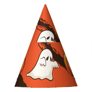 Chapeaux De Fètes Thème d'Halloween citrouille, motif sans couture.