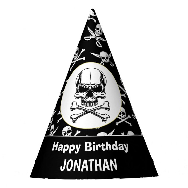 Chapeaux De Fètes Thème pirate Soirée d'Adulte Crâne. Capitaines (Devant)