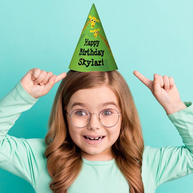 Chapeaux De Fètes Thème Safari anniversaire - girafes (Créateur téléchargé)