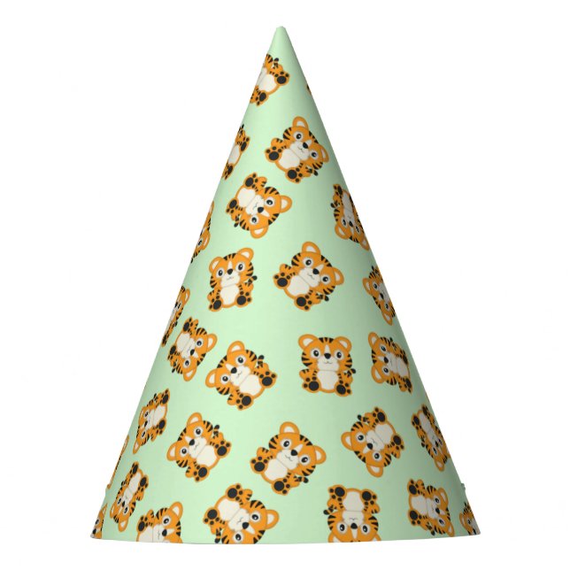 Chapeaux De Fètes Tiger Anniversaire Vert (Devant)