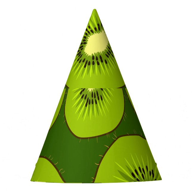 Chapeaux De Fètes Tranches de fruits Kiwi : vert foncé. (Devant)