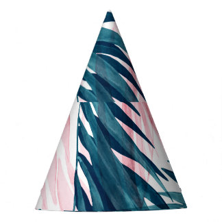 Chapeaux De Fètes Transparent Tropical : Aquarelle Florale Abstraite