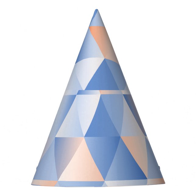 Chapeaux De Fètes Triangles bleus doux (Devant)