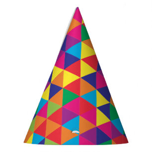 Chapeaux De Fètes Triangles lumineuses profondes - motif abstrait
