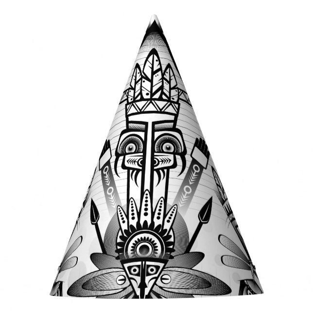 Chapeaux De Fètes Tribal autochtone Abstrait (Devant)
