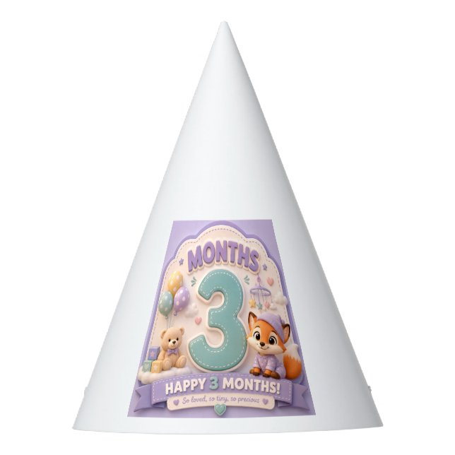 Chapeaux De Fètes Trois mois de découverte – Bébé étape Petit  (Devant)