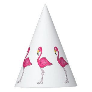 Chapeaux De Fètes Tropical Island Hot rose Flamant rose Bird Print P