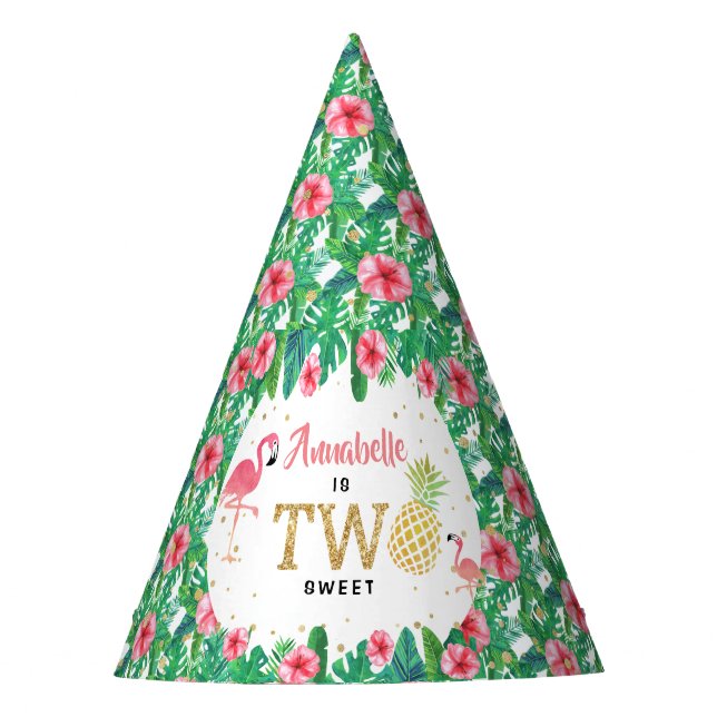 Chapeaux De Fètes Tropical Summer Beach Luau Girls 2e anniversaire (Devant)