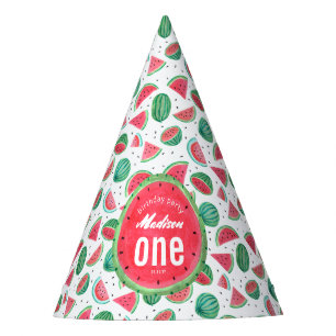 Chapeaux De Fètes Tropical Summer Rouge & Vert motif pastèque