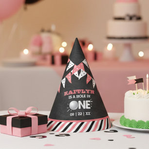 Chapeaux De Fètes Trou en une fille Golf 1er anniversaire Par tee