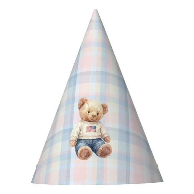 Chapeaux De Fètes Twins Beary First Birthday Boy (Devant)