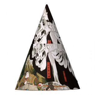 Chapeaux De Fètes Ukiyo-e vintage : l'art du spectre de squelette de