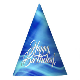 Chapeaux De Fètes Un Bleu Mystique Joyeux Anniversaire