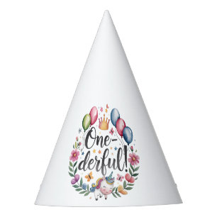 Chapeaux De Fètes Un derful Watercolor Unicorn Anniversaire
