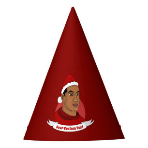 Chapeaux De Fètes Un homme avec le Père Noël casquette dessin animé