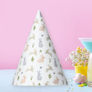 Chapeaux De Fètes Un lapin est une fille d'aquarelle 1er anniversair