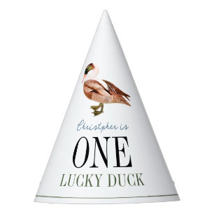 Chapeaux De Fètes Un Lucky Duck Classic Boy 1er Anniversaire