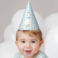 Un Silly Goose Blue Plaid Cute Boy Premier anniver