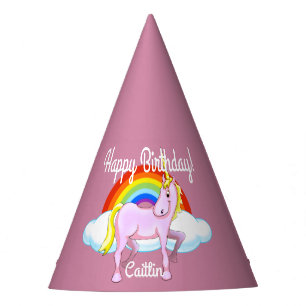 Chapeaux De Fètes Unicorn Casquettes d'anniversaire (personnalisable
