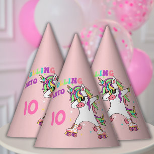 Chapeaux De Fètes Unicorn Dabbing Roller Patinage Anniversaire