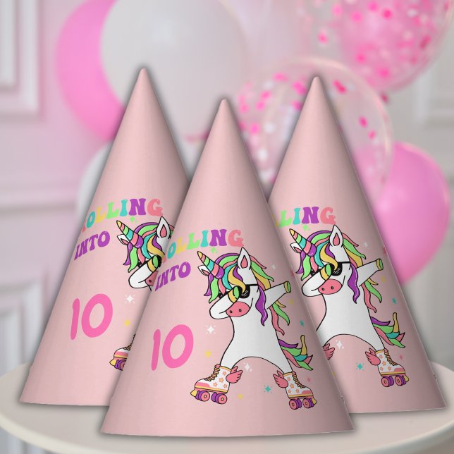 Chapeaux De Fètes Unicorn Dabbing Roller Patinage Anniversaire (Créateur téléchargé)