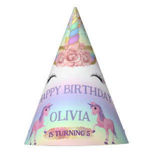 Chapeaux De Fètes Unicorn fête Rainbow 1er Anniversaire whimsday gir