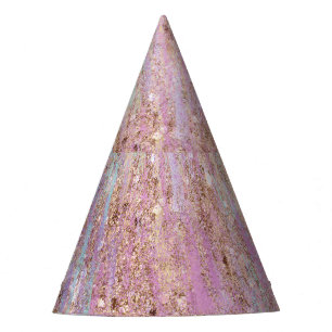 Chapeaux De Fètes Unicorn Glitzy Rose Parties scintillant or étincel