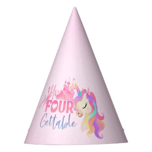 Chapeaux De Fètes Unicorn inoubliable Donut Sweet 4e anniversaire