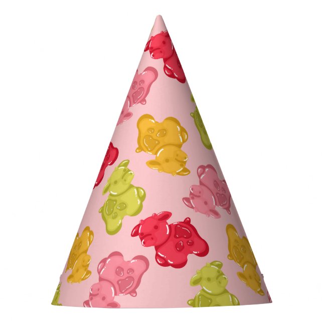 Chapeaux De Fètes Vache gommeuse Fruit tropical rose (Devant)