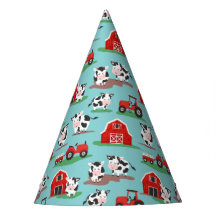 Vaches sur la ferme grange et tracteurs Anniversai