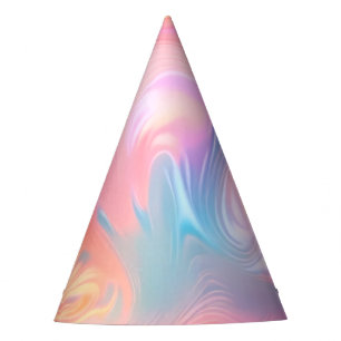 Chapeaux De Fètes Vagues abstraites roses bleues jaunes néon tendanc