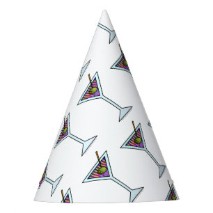 CHAPEAUX DE FÈTES VERRE DE MARTINI