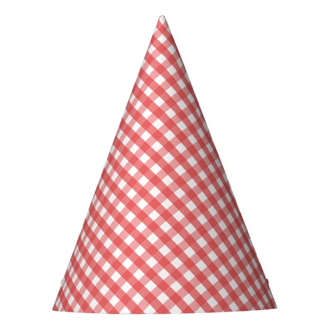 Chapeaux De Fètes Vichy rouge (Devant)