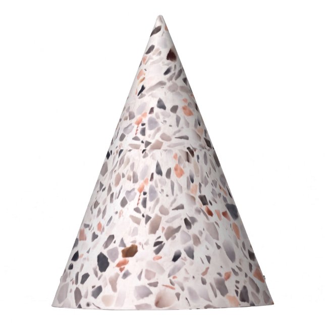 Chapeaux De Fètes Vieille texture terrazzo, motif d'hamper. (Devant)