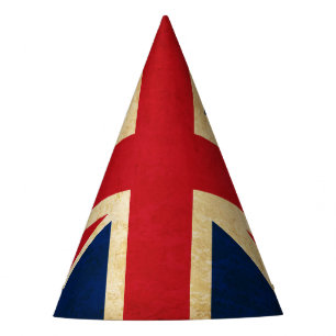 Chapeaux De Fètes Vieux drapeau grunge vintage Union Jack du