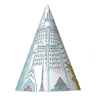 Chapeaux De Fètes Ville de la bande dessinée : motif vintage