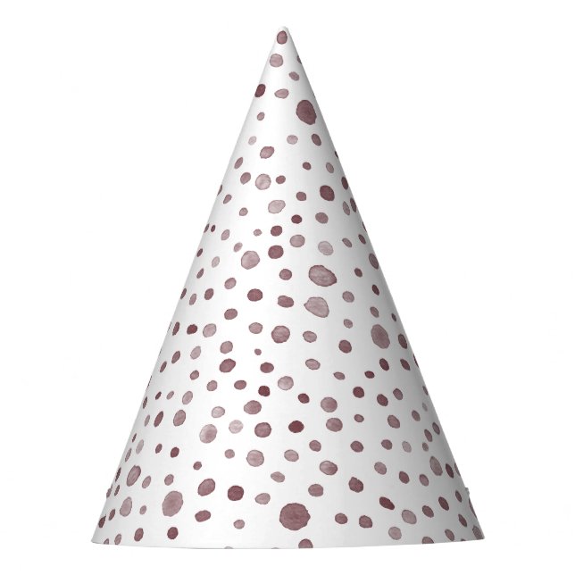 Chapeaux De Fètes Vin Confetti Aquarelle Points Casquette (Devant)