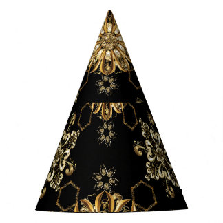 Chapeaux De Fètes Vintage Classique : Oriental Doré Sans Seamless.