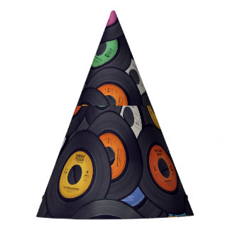 Chapeaux De Fètes Vintage Vinyl Records Arrière - plan de musique