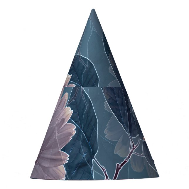 Chapeaux De Fètes Violet monochrome : Aquarelle Florale sans couleur (Devant)