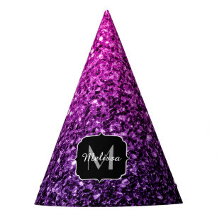 Chapeaux De Fètes Violet rose ombre faux parties scintillant scintil