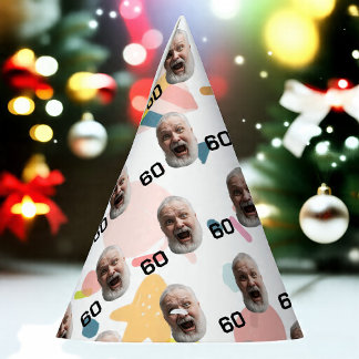 Chapeaux De Fètes Visage personnalisé 30e 40e 50e 60e anniversaire