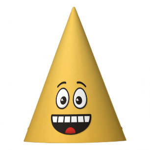 Chapeaux De Fètes Visage souriant avec bouche ouverte